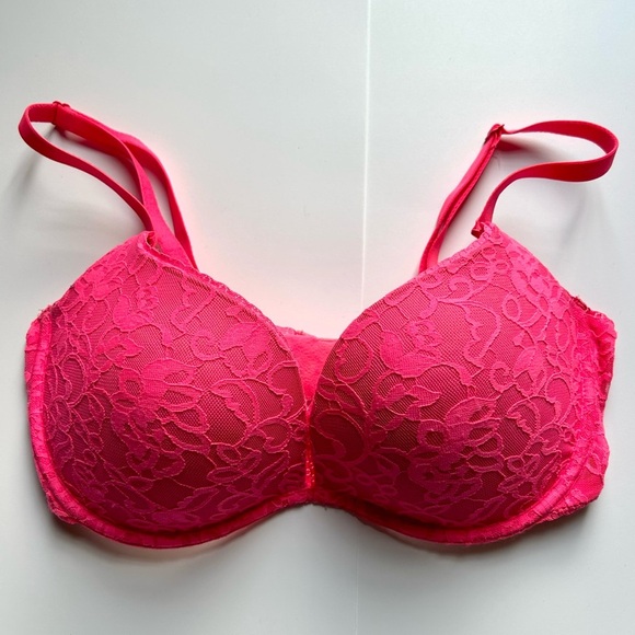 Victoria's Secret Sexy Little Things Push-Up Bra Pink Lace 36D - Picture 1 of 3